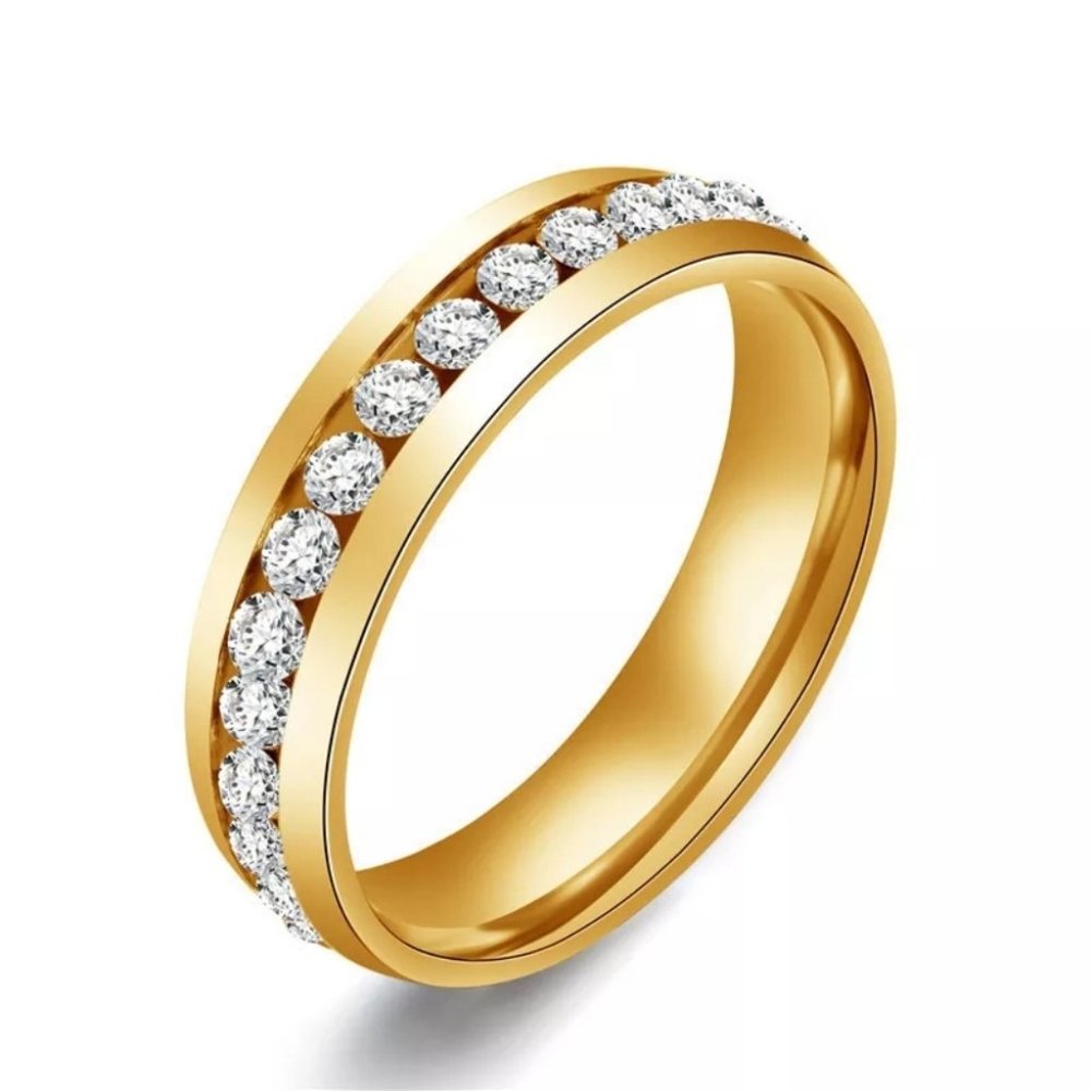 New High Quality gold plated Crystal Ring